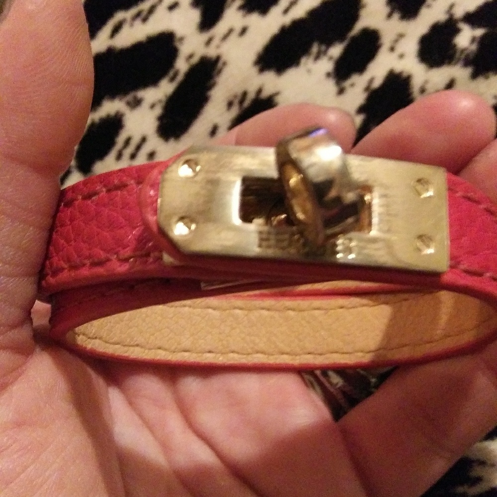 Hermes kelly double tour calfskin bracelet